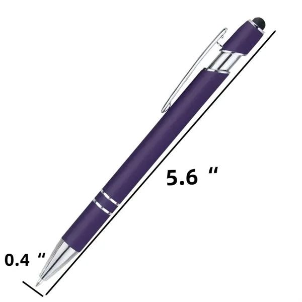 Aluminum Black Ink Stylus Ballpoint Pen