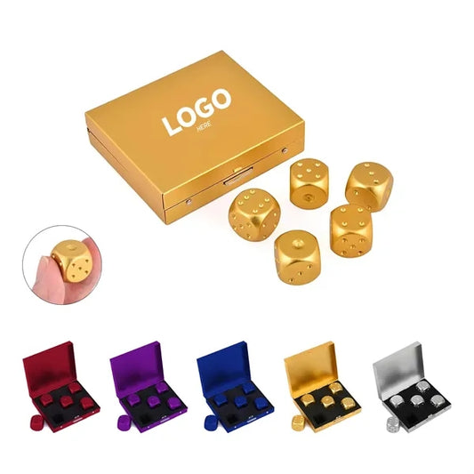 5 Pcs Dice Game Set w/ Metal Container