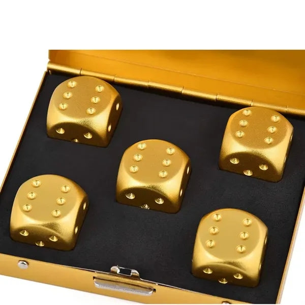 5 Pcs Dice Game Set w/ Metal Container