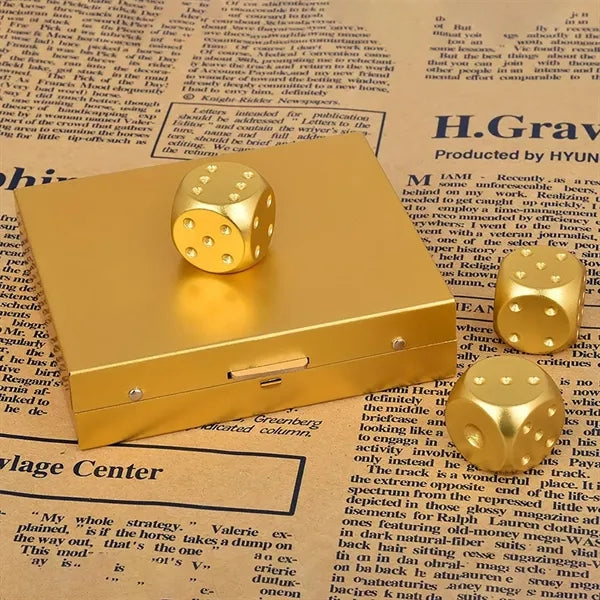 5 Pcs Dice Game Set w/ Metal Container