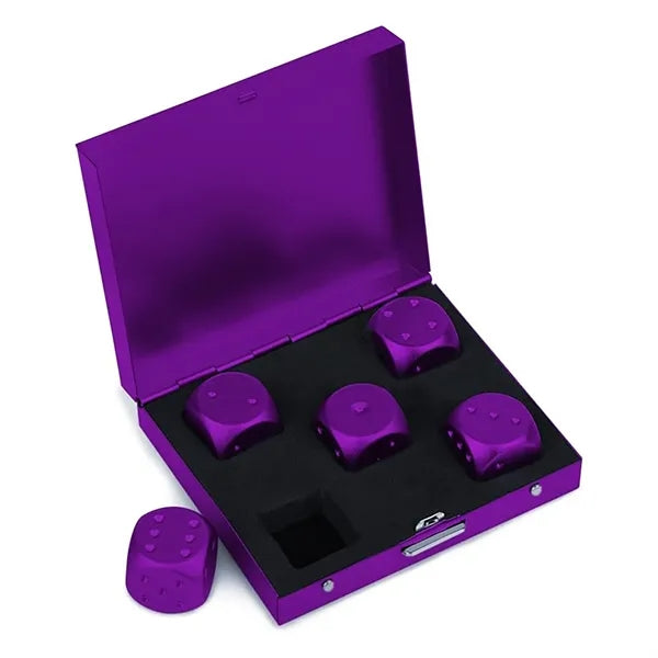 5 Pcs Dice Game Set w/ Metal Container