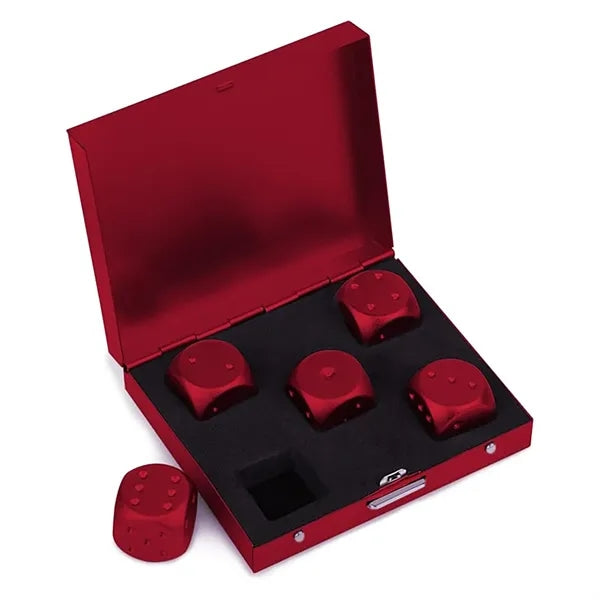 5 Pcs Dice Game Set w/ Metal Container