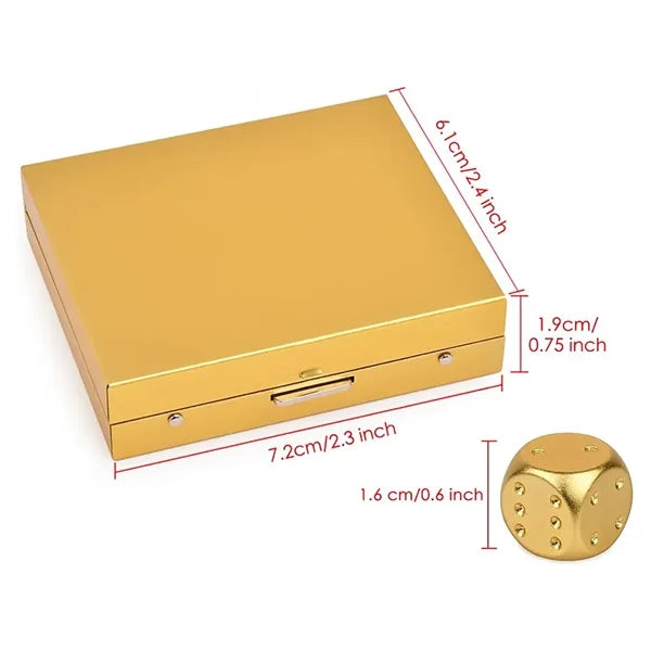 5 Pcs Dice Game Set w/ Metal Container