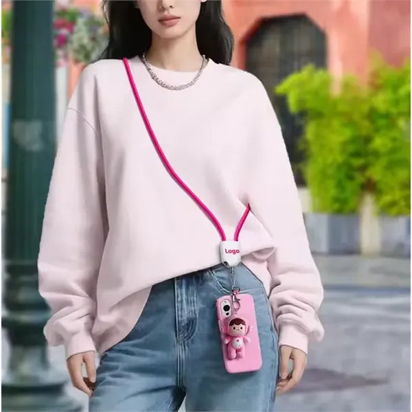 4 in 1 Crossbody Lanyard with Charge Cable