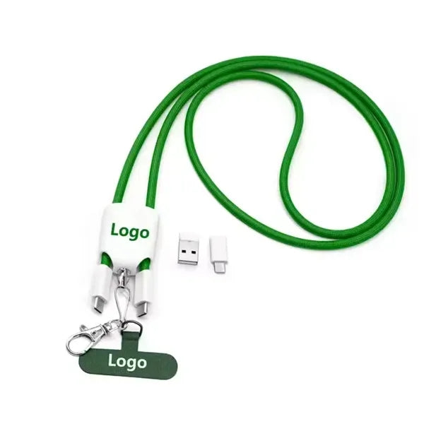 4 in 1 Crossbody Lanyard with Charge Cable