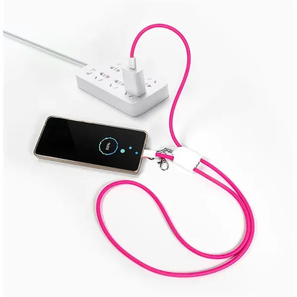4 in 1 Crossbody Lanyard with Charge Cable