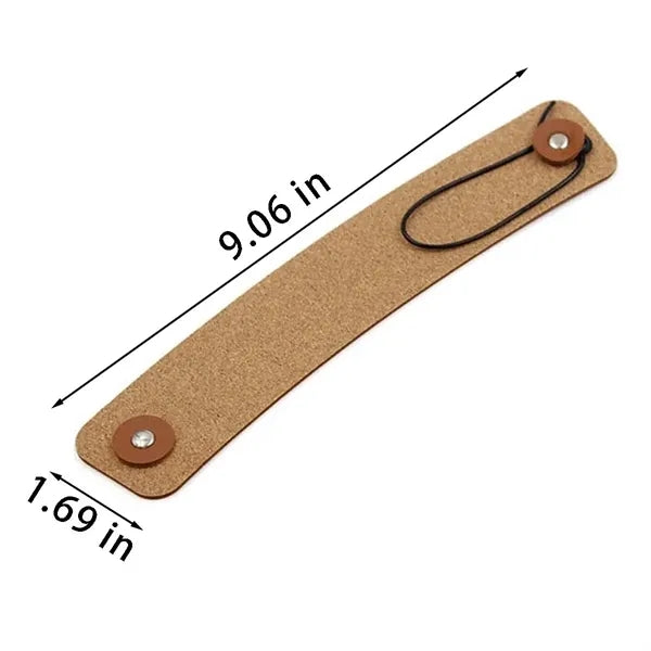 Adjustable heat-resistant pu leather coffee cup sleeve