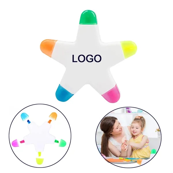 Star Shape Fluorescent Pen Highlight Markers