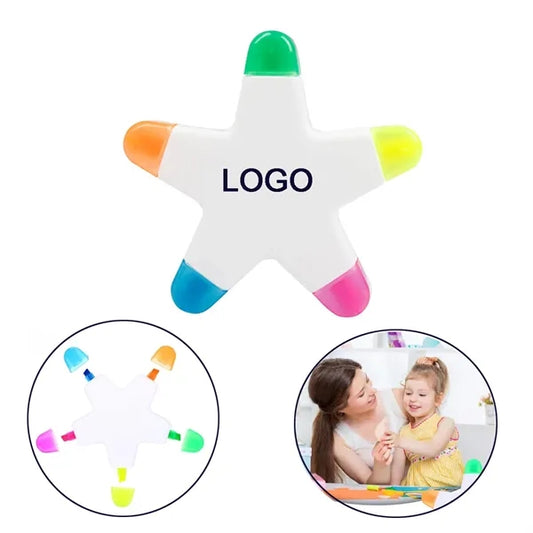 Star Shape Fluorescent Pen Highlight Markers