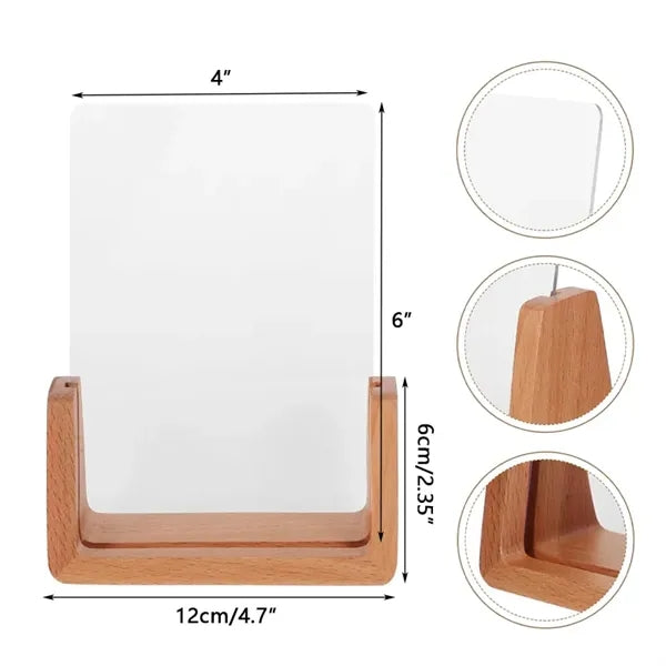 6 Inch Photo Frame Display Wood Stand
