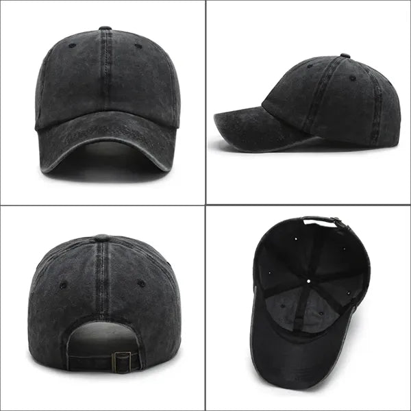 Vintage Washed Distressed Twill Cotton Baseball Cap