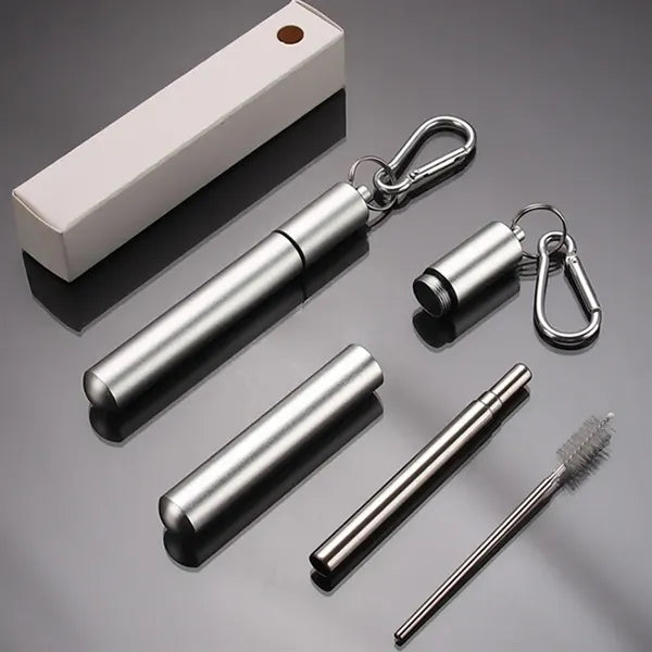 Collapsible Stainless Steel Straw Set