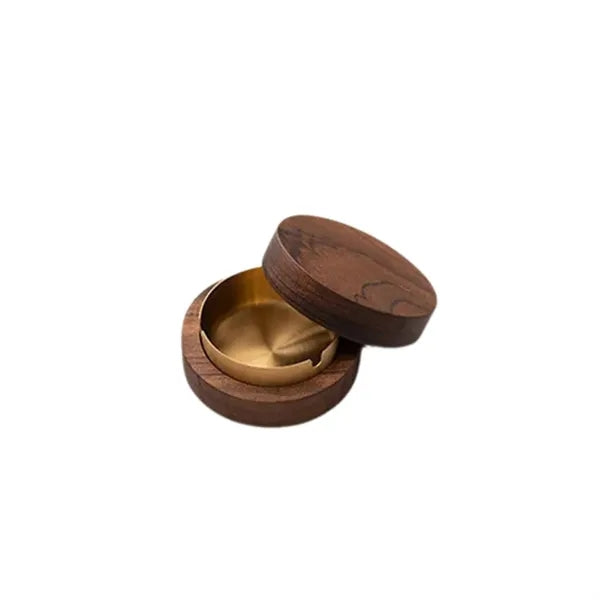 Wooden Ashtray with Cover.