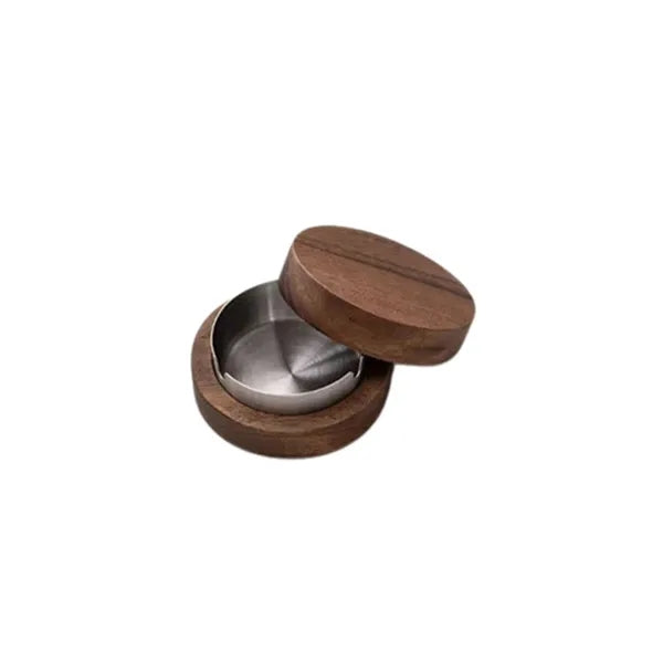 Wooden Ashtray with Cover.