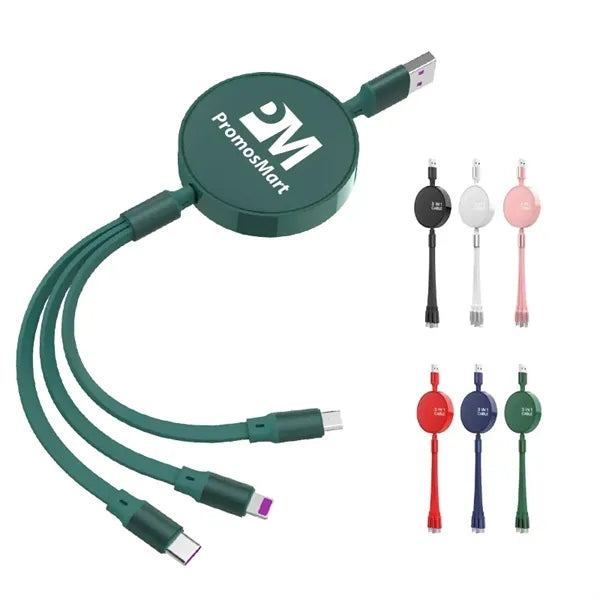 3 in 1 Retractable Fast Charger Cable