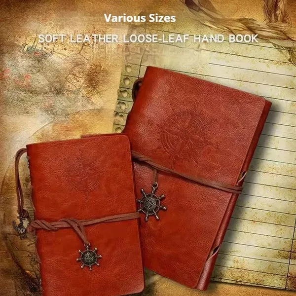Vintage nautical spiral travel string diary journal notebook