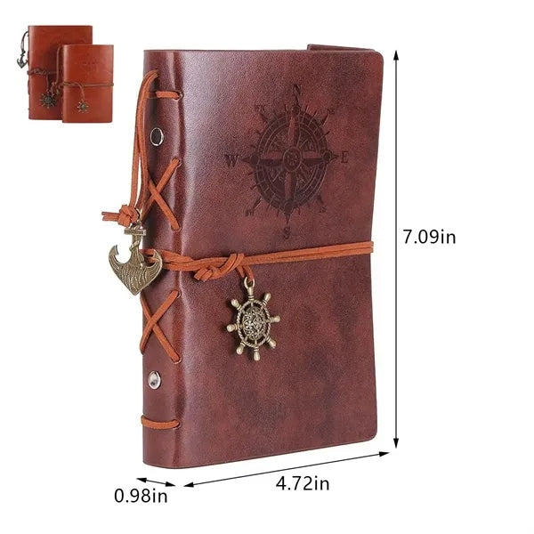 Vintage nautical spiral travel string diary journal notebook