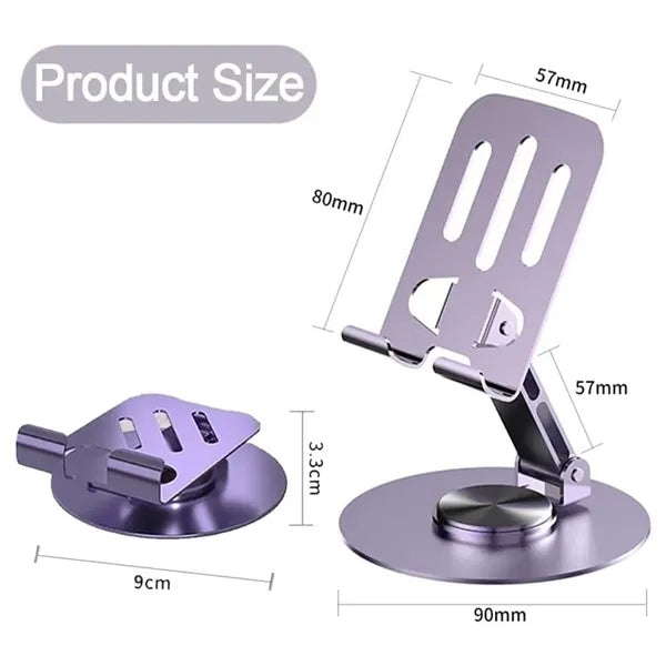 Adjustable Phone Stand Rotating Metal Desktop Holder