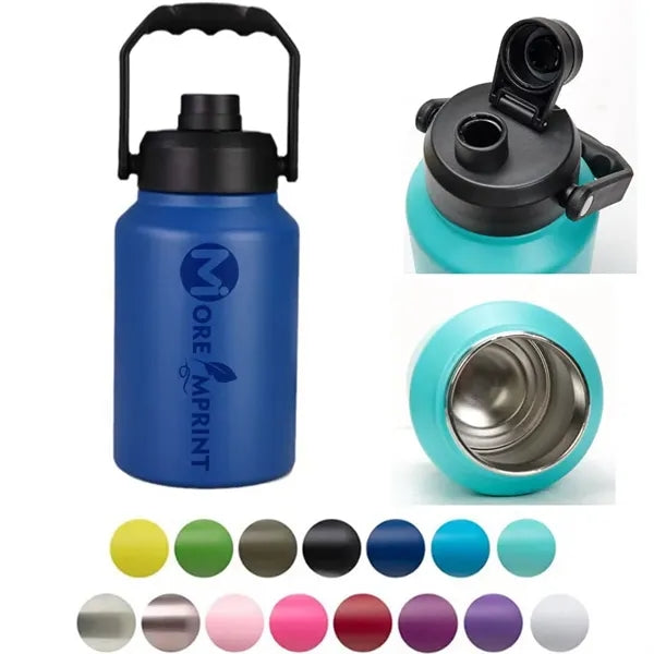 64oz Vacuum Insulated Water Bottle Half Gallon Jug W/ Handle