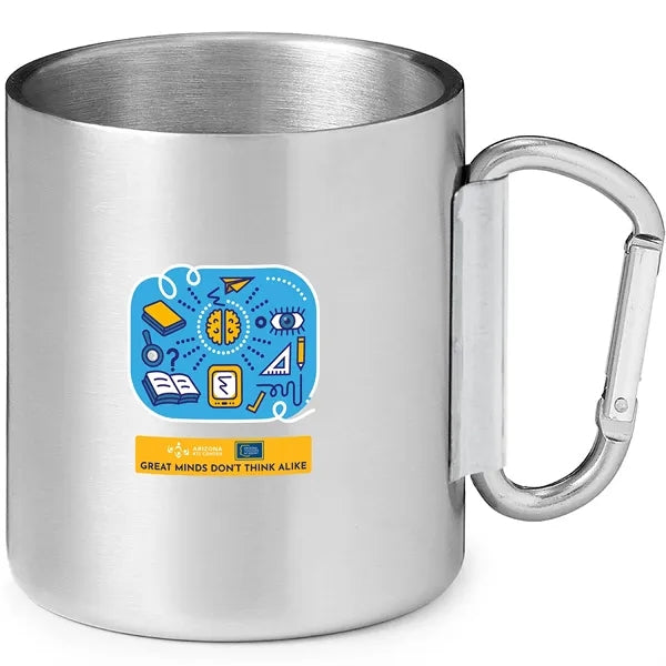 10oz.Travel Stainless Double Wall &keep Hot-Carabiner Handle