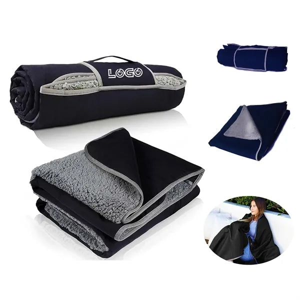 Waterproof Outdoor Blanket with Sherpa Lining