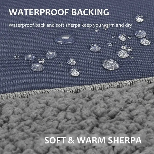 Waterproof Outdoor Blanket with Sherpa Lining