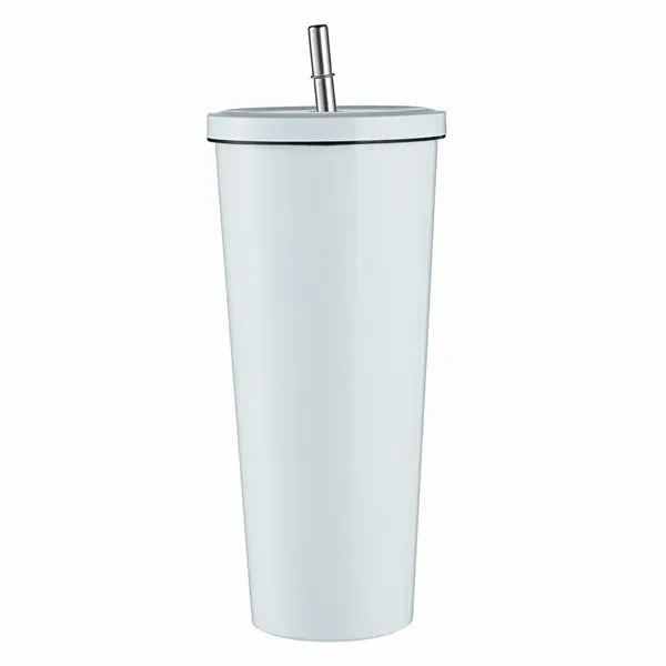 25 oz Stainless Steel Tumbler with Lid and Straw