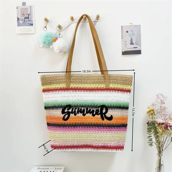 Woven Large Capacity Tote Bag