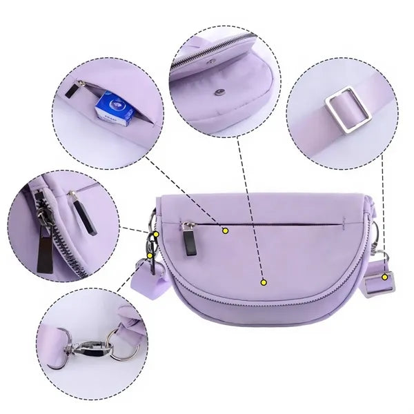 Crescent Bag for Women and Men Fashion Medium Nylon