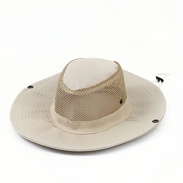 Mens Fishing Hat Wide Large Brim Sun with Camouflage