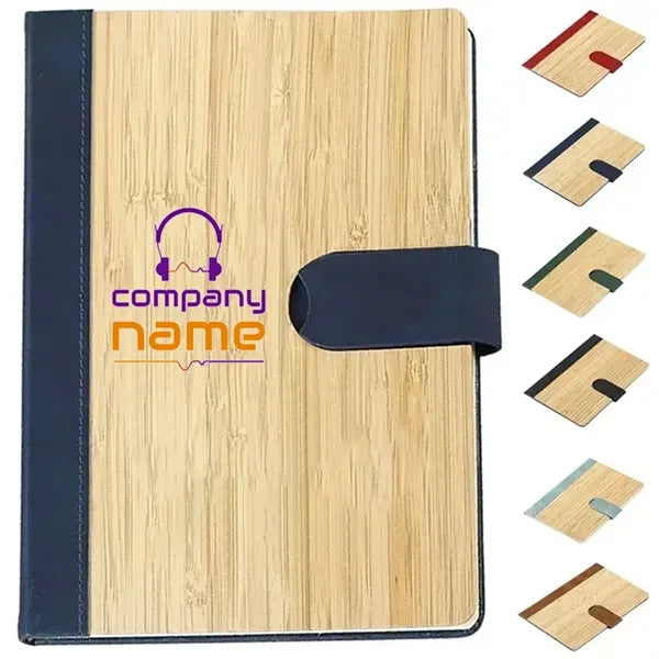 Bamboo Cover Magnetic Closure Notebook