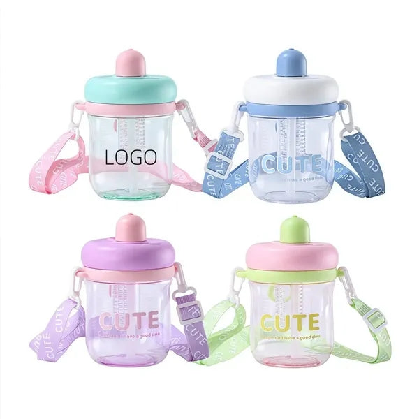 Kawaii Water Bottle Straw 22oz with Two Ways to Dinking