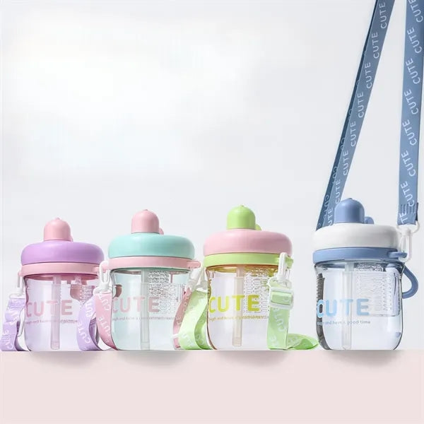 Kawaii Water Bottle Straw 22oz with Two Ways to Dinking