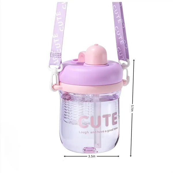 Kawaii Water Bottle Straw 22oz with Two Ways to Dinking
