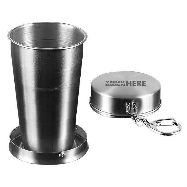 Stainless Steel Collapsible Travel Folding Pocket Cup