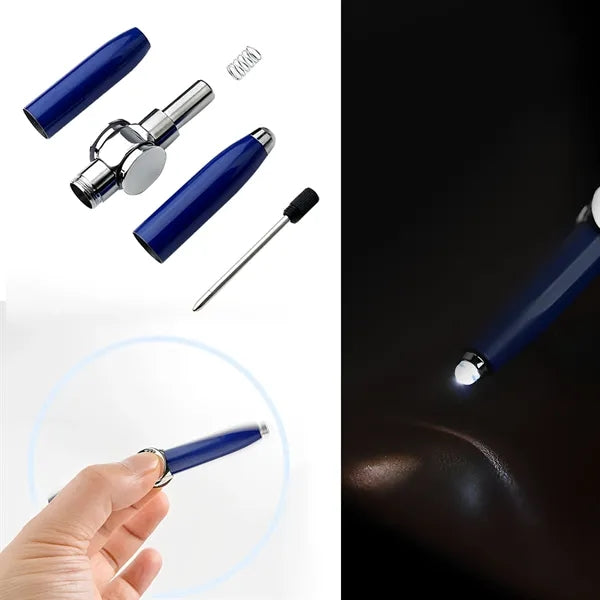 Fidget Spinner Rotating Stress Relief Metal LED Pen