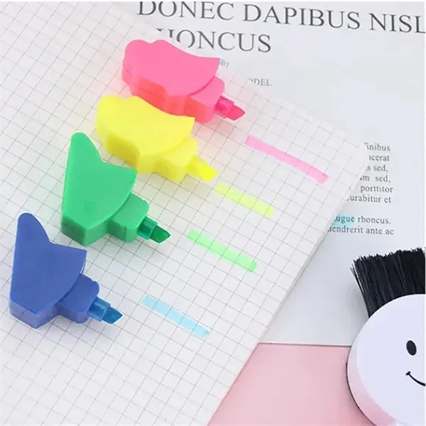 Creative Stationery Multifunctional Four-color Highlighter