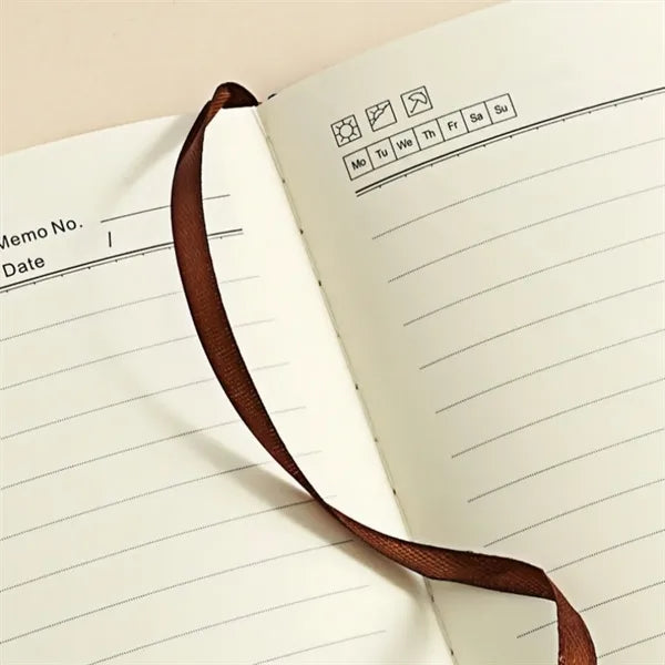Premium PU Leather A5 Notebook with Elastic Closure
