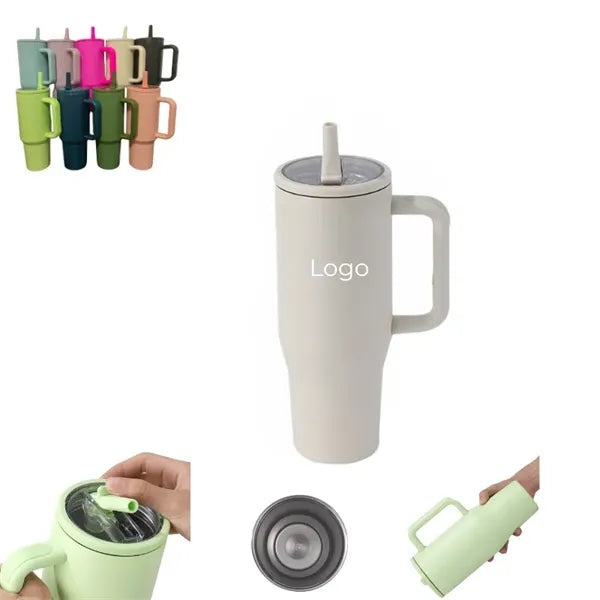 30 oz 40 Tumbler with Handle & Flip Straw