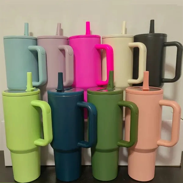 30 oz 40 Tumbler with Handle & Flip Straw