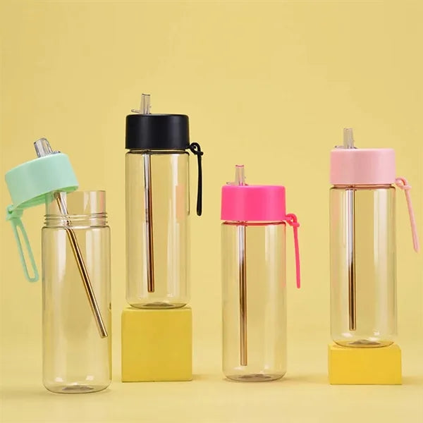 Leak-proof bpa-free 25oz sports water bottle with straw