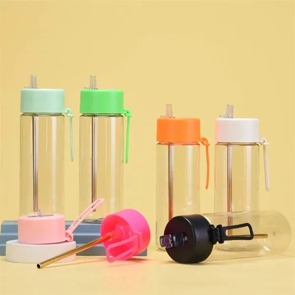 Leak-proof bpa-free 25oz sports water bottle with straw