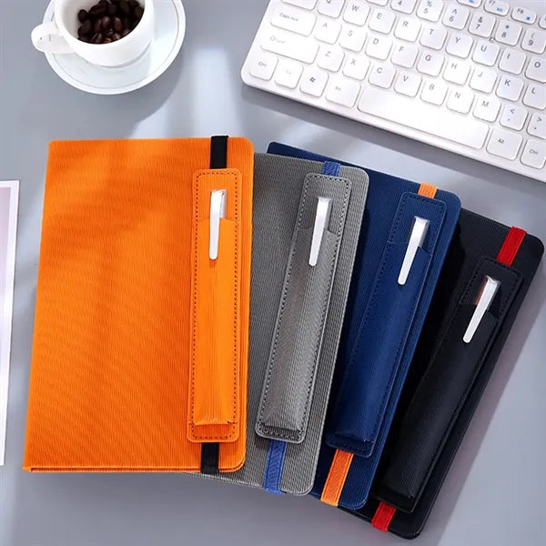A5 Notebook with Pen Pouch Corporate Business Logo Printed