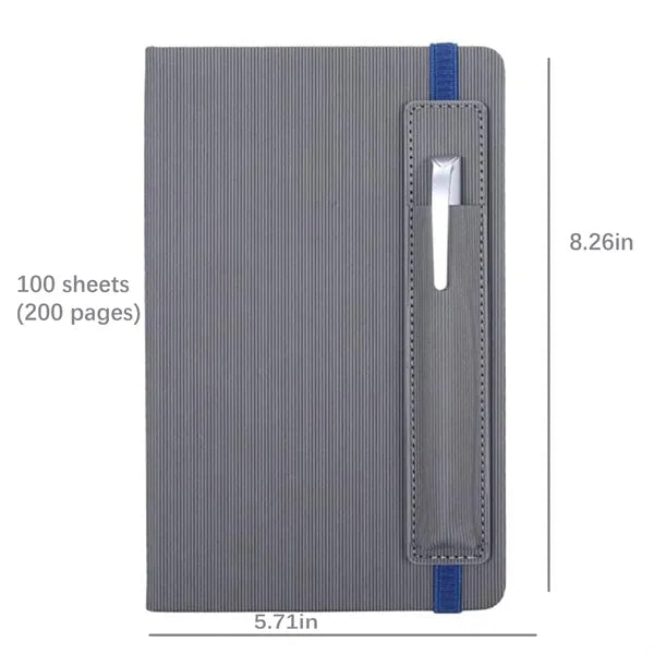 A5 Notebook with Pen Pouch Corporate Business Logo Printed