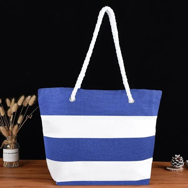 Rope Handle Cotton Canvas Tote Bag