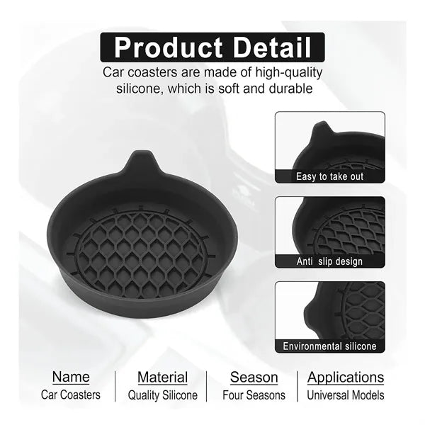 Silicone Non Slip Car Cup Holder Coaster