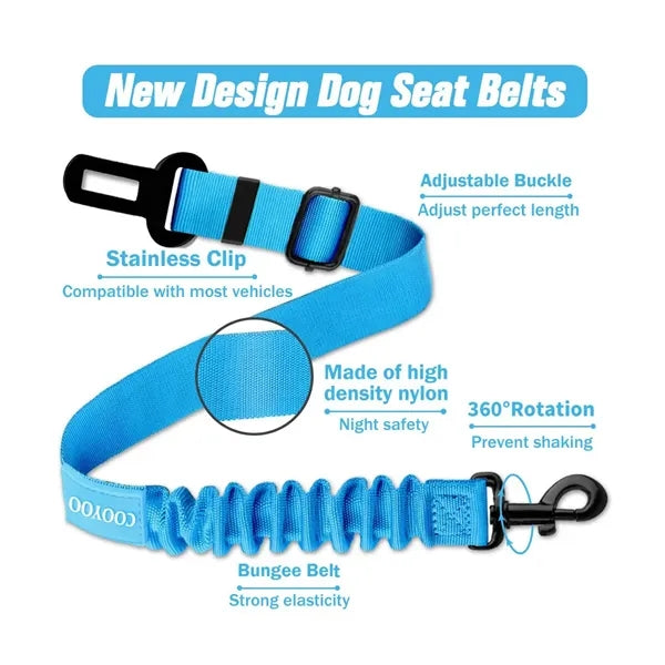 Retractable Heavy Duty Nylon Dog Car Seat Belts