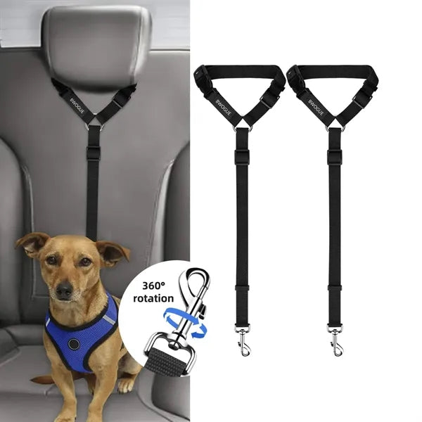 Car Headrest Adjustable Dog Cat Vehicle Safety Leash