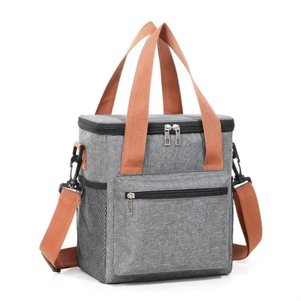 8-Can PEVA Cooler Bag w/ Adjustable Strap & Multiple Pockets