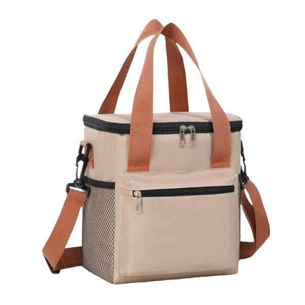 8-Can PEVA Cooler Bag w/ Adjustable Strap & Multiple Pockets
